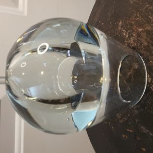 Vintage Kosta Boda Hand Blown Heavy Glass Oil Lamp 5 1/4”